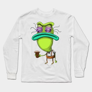 mr big head before coffee Long Sleeve T-Shirt